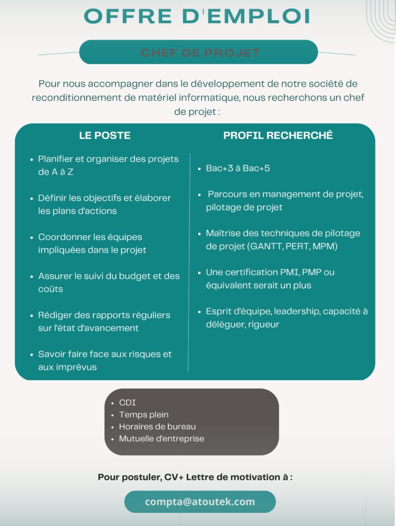 Chef de projet - Atoutek